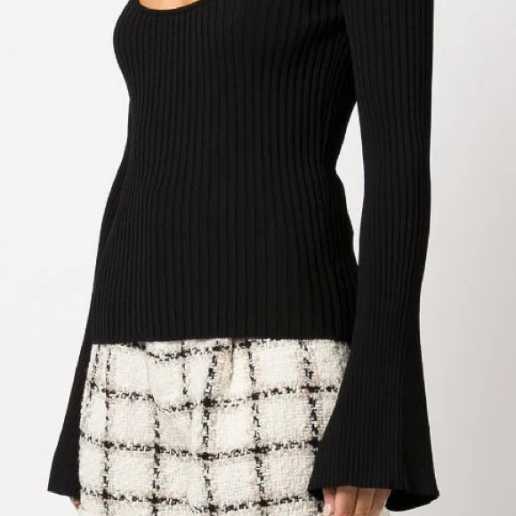 NWT Anine Bing Ribbed Scoopneck Sweater - Picture 6 of 8